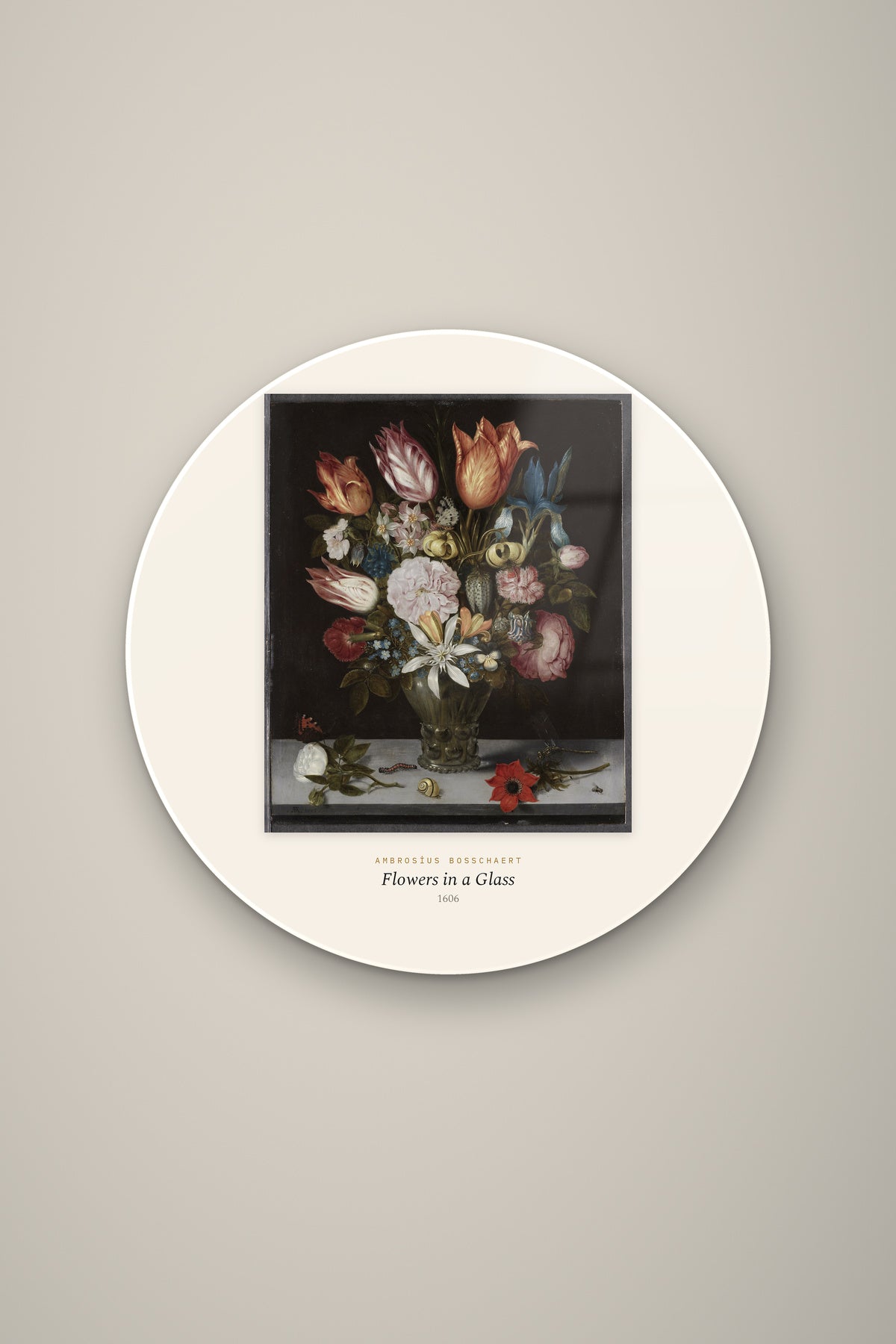 Bosschaert · Camda Çiçekler Tablo, çerçeve ve tema seçeneği
