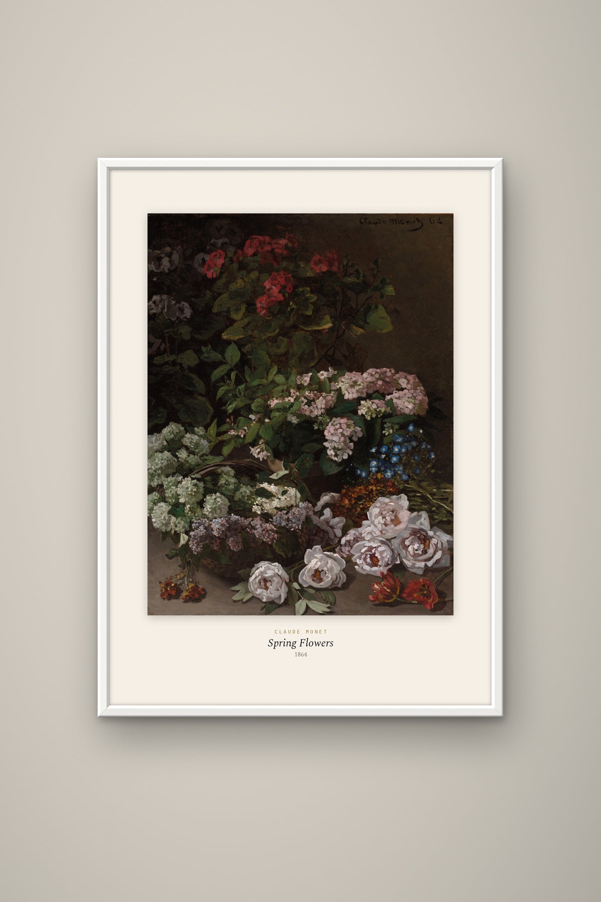 Monet · Bahar Çiçekleri Tablo, çerçeve ve tema seçeneği