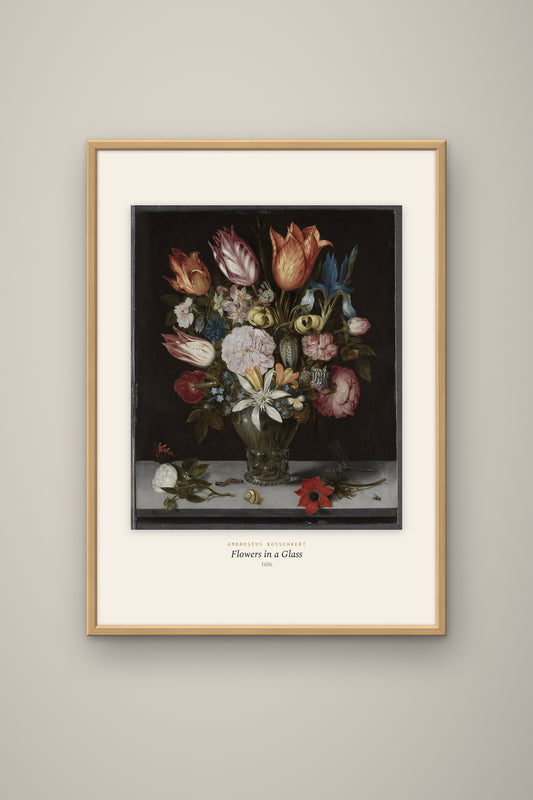 Bosschaert · Camda Çiçekler Tablo
