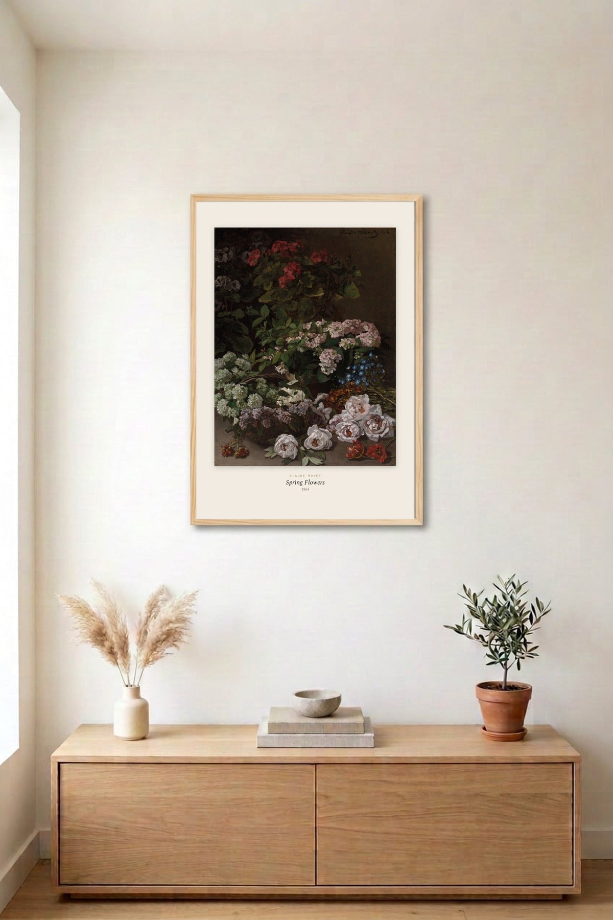 Monet · Bahar Çiçekleri Tablo oda duvarında