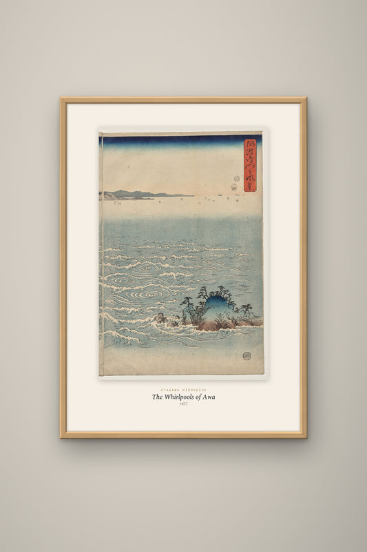 Hiroshige · Awa Girdapları Tablo