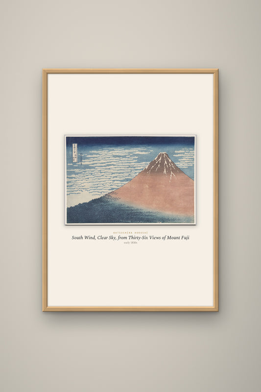 Hokusai · Kırmızı Fuji Tablo